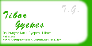 tibor gyepes business card